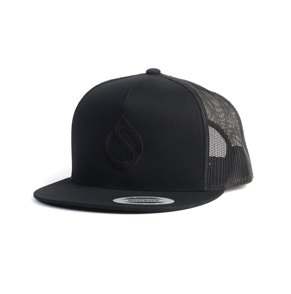 Gorra flat trucker Drop black