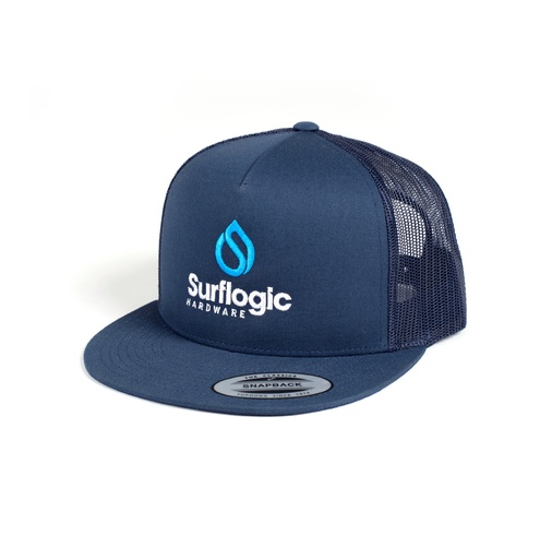 [59910] Gorra flat trucker azul marino
